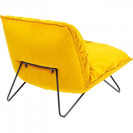 Fauteuil Port Pino velours jaune Kare Design