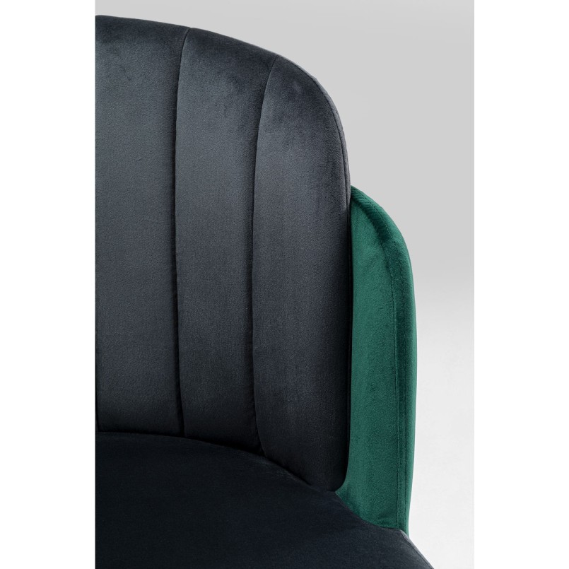 Chaise Hojas velours gris Kare Design