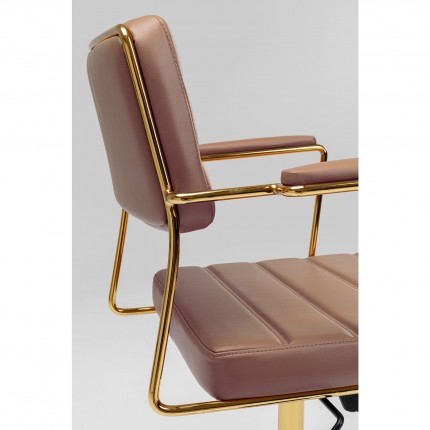Chaise de bureau pivotante Dottore marron Kare Design