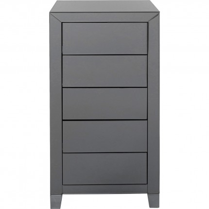 Chiffonnier Luxury Push 5 tiroirs gris Kare Design Chiffonnier Luxury Push 5 tiroirs gris Kare Design