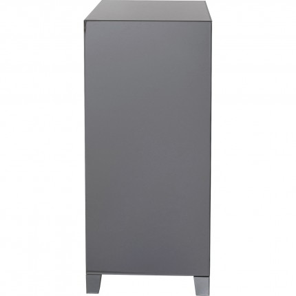 Chiffonnier Luxury Push 5 tiroirs gris Kare Design