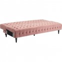 Canapé-lit Milchbar velours rose Kare Design