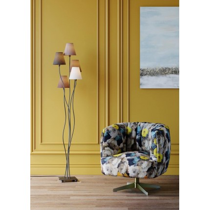 Fauteuil pivotant Pivoines jaunes Kare Design