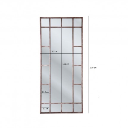 Miroir Window Iron 200x90cm Kare Design