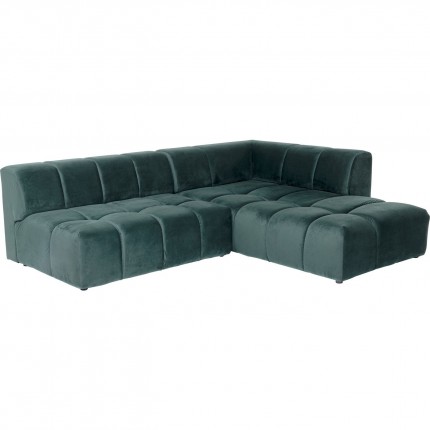 Canapé d'angle Belami droite vert foncé Kare Design