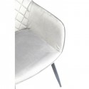 Chaise avec accoudoirs Kayla velours gris Kare Design