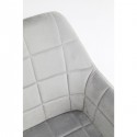 Chaise avec accoudoirs Kim velours gris Kare Design
