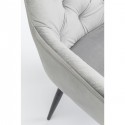 Chaise avec accoudoirs Kira velours gris Kare Design