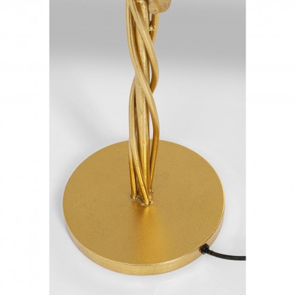 Lampadaire plumes dorées 123cm Kare Design