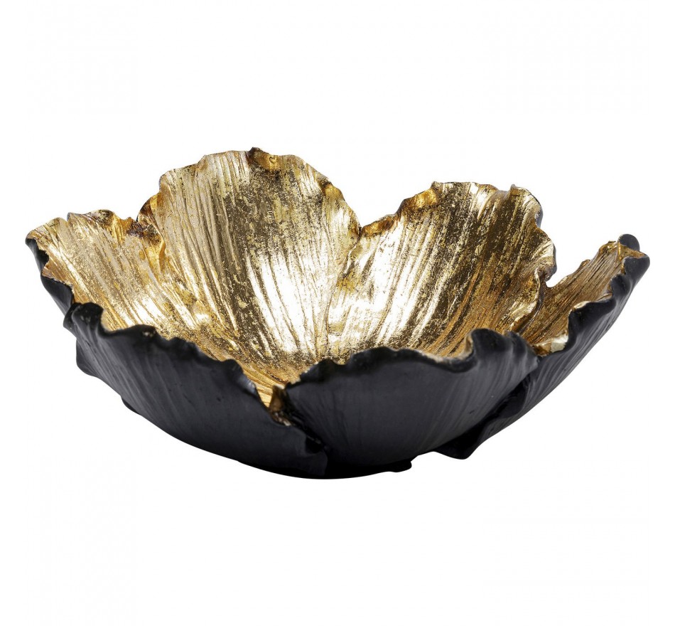 Deco Bowl Flower Bloom Black Gold Ø20cm Kare Design Deco Bowl Flower Bloom Black Gold Ø20cm Kare Design