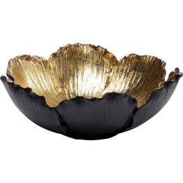 Coupe décorative Flower Bloom noir-doré Ø25