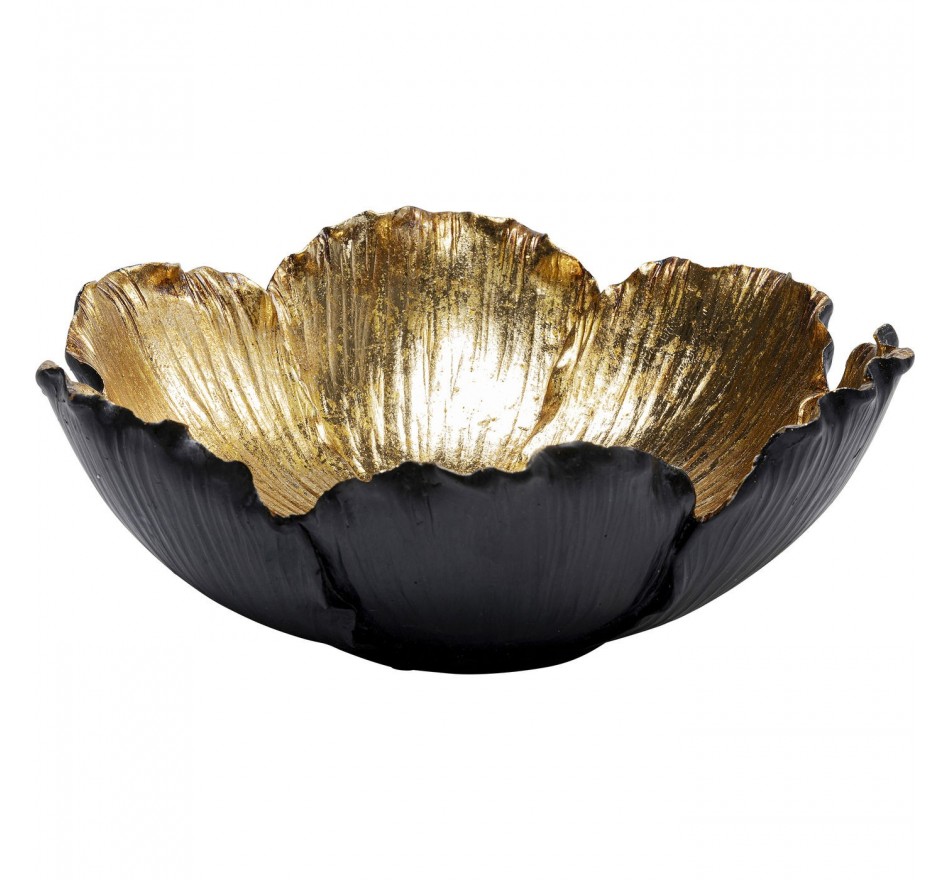 Deco Bowl Flower Bloom Black Gold Ø25cm Kare Design Deco Bowl Flower Bloom Black Gold Ø25cm Kare Design
