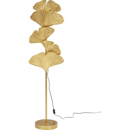 Lampadaire feuilles de ginkgo dorées 160cm Kare Design