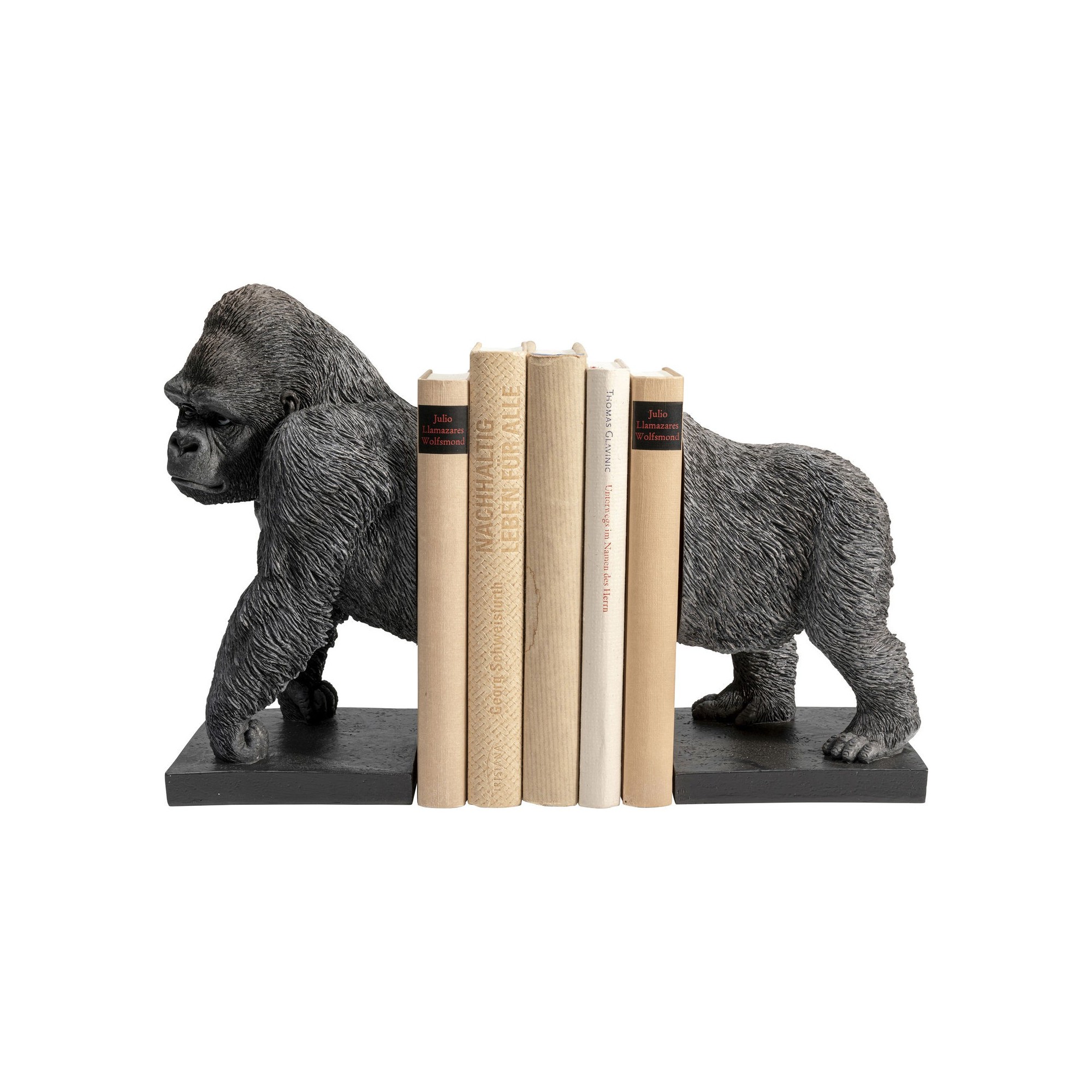 Serre-livres gorilles noirs set de 2 Kare Design