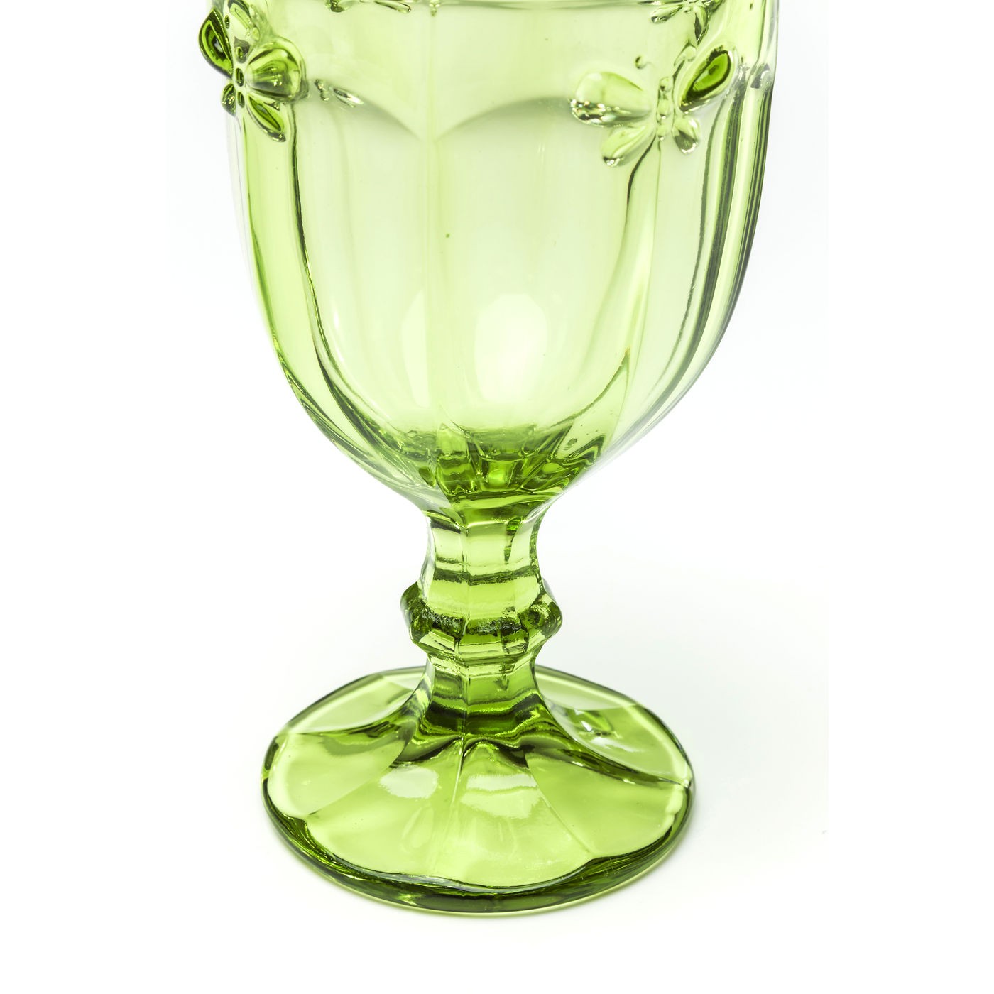 Verres à vin Goblet Butterfly verts set de 6 Kare Design