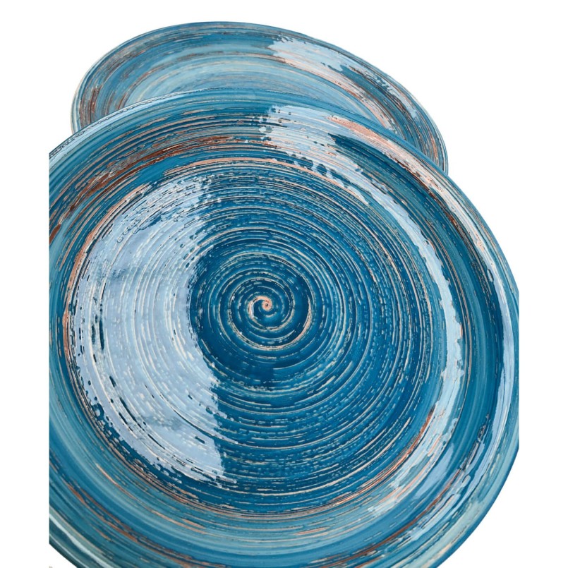 Plate Swirl Blue Ø27cm Kare Design