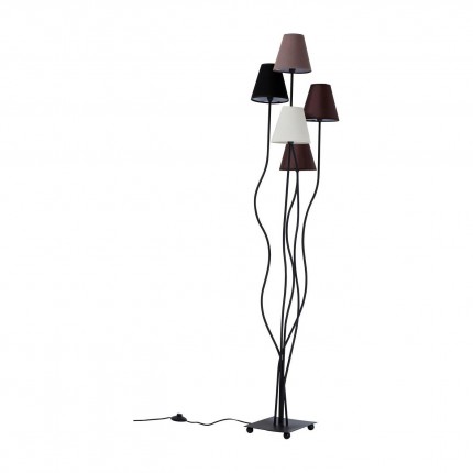 Lampadaire Flexible 5 bras 163cm marron Kare Design