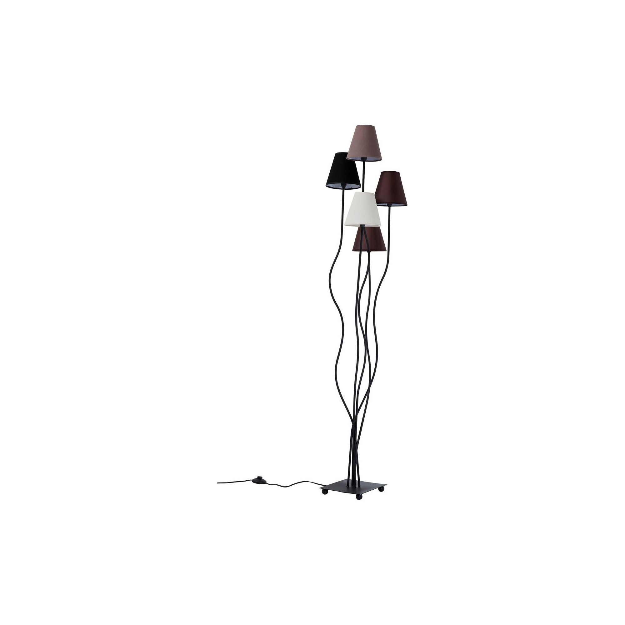 Lampadaire Flexible 5 bras 163cm marron Kare Design