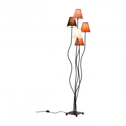 Lampadaire Flexible 5 bras 163cm marron Kare Design