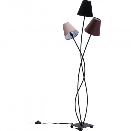 Lampadaire Flexible 3 bras 130cm marron Kare Design