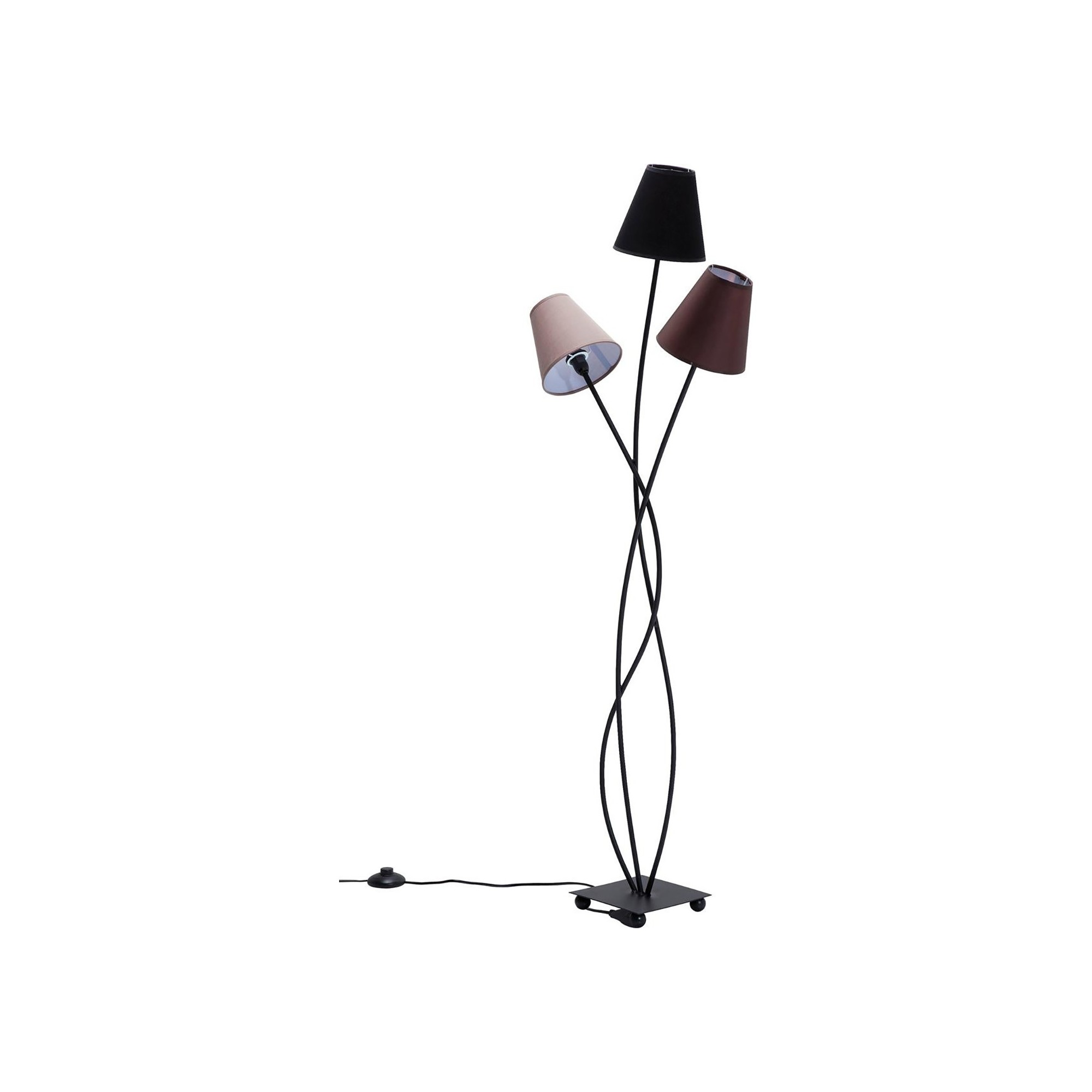 Lampadaire Flexible 3 bras 130cm marron Kare Design