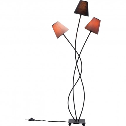 Lampadaire Flexible 3 bras 130cm marron Kare Design