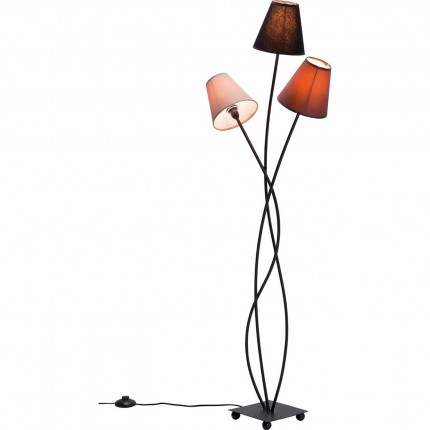 Lampadaire Flexible 3 bras 130cm marron Kare Design