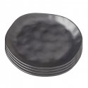 Assiettes Organic 20cm noires set de 4 Kare Design