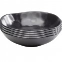 Assiettes creuses Organic noire 22cm set de 4 Kare Design