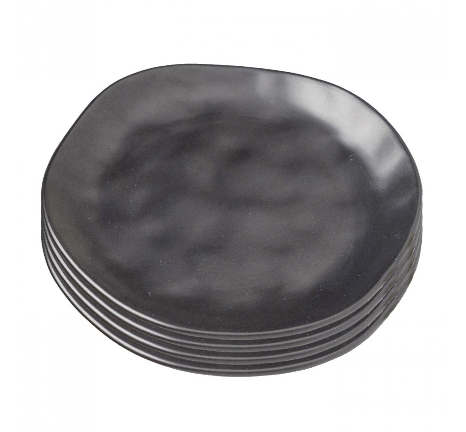 Assiettes Organic 26cm noires set de 4 Kare Design Assiettes Organic 26cm noires set de 4 Kare Design