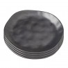 Assiettes Organic noires 26cm set de 4 Kare Design