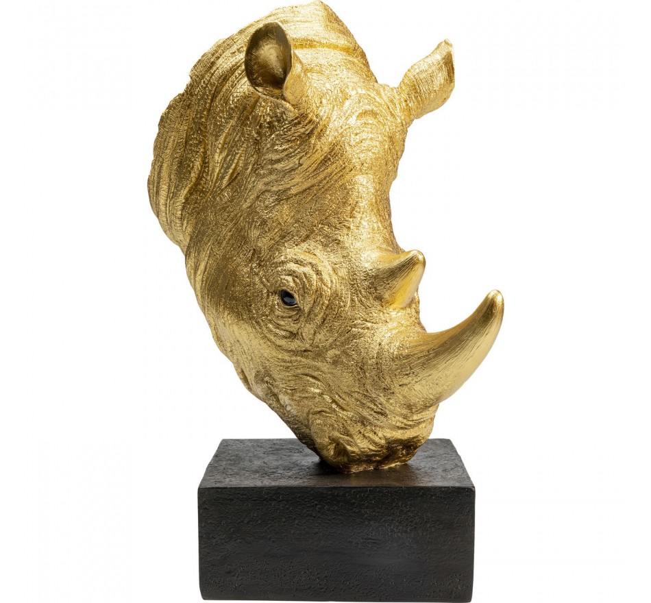 Déco tête rhino dorée Kare Design