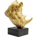 Déco tête rhino dorée Kare Design