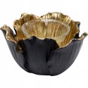 Photophore fleur dorée et noire 10cm Kare Design