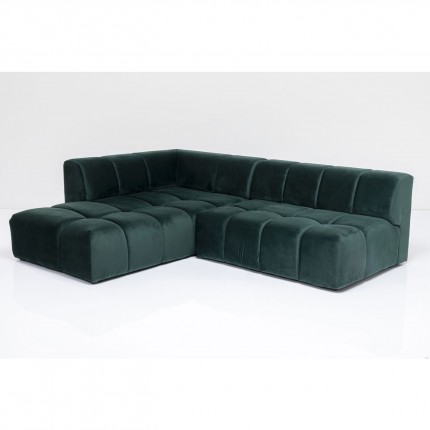 Corner Sofa Belami dark green left Kare Design