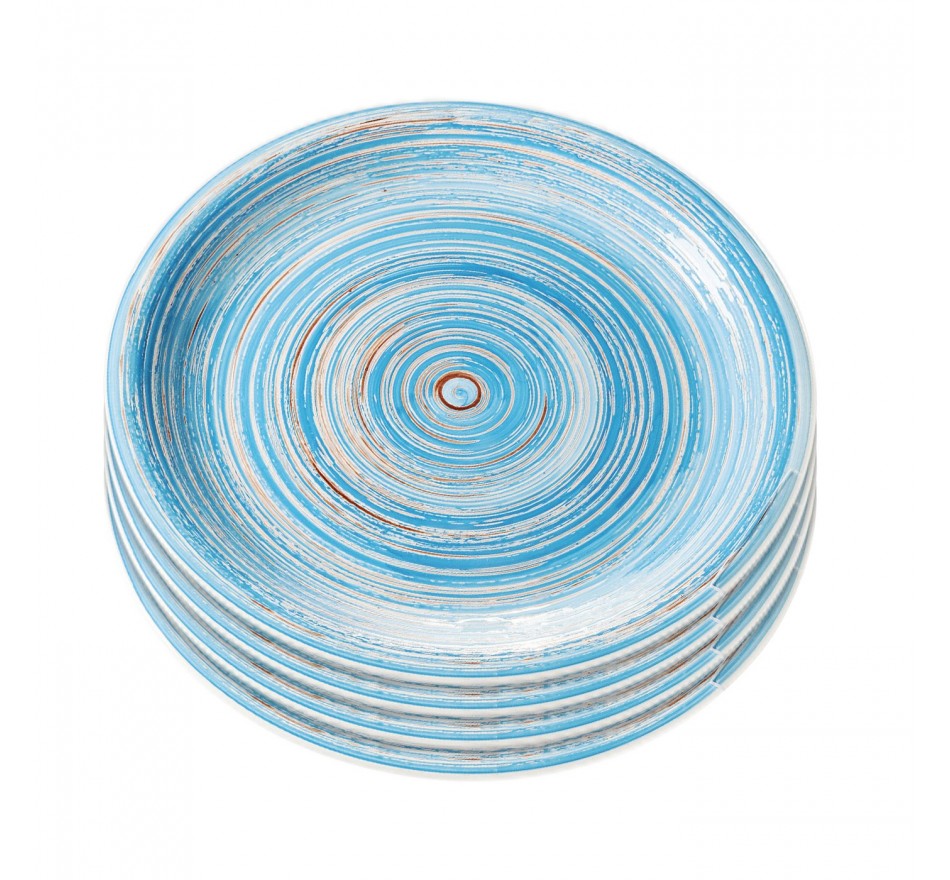 Assiette Swirl Blue 27cm 4/set Kare Design