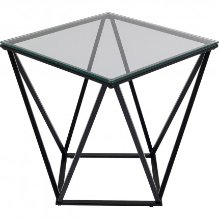 Table d'appoint Cristallo 50x50cm noire Kare Design