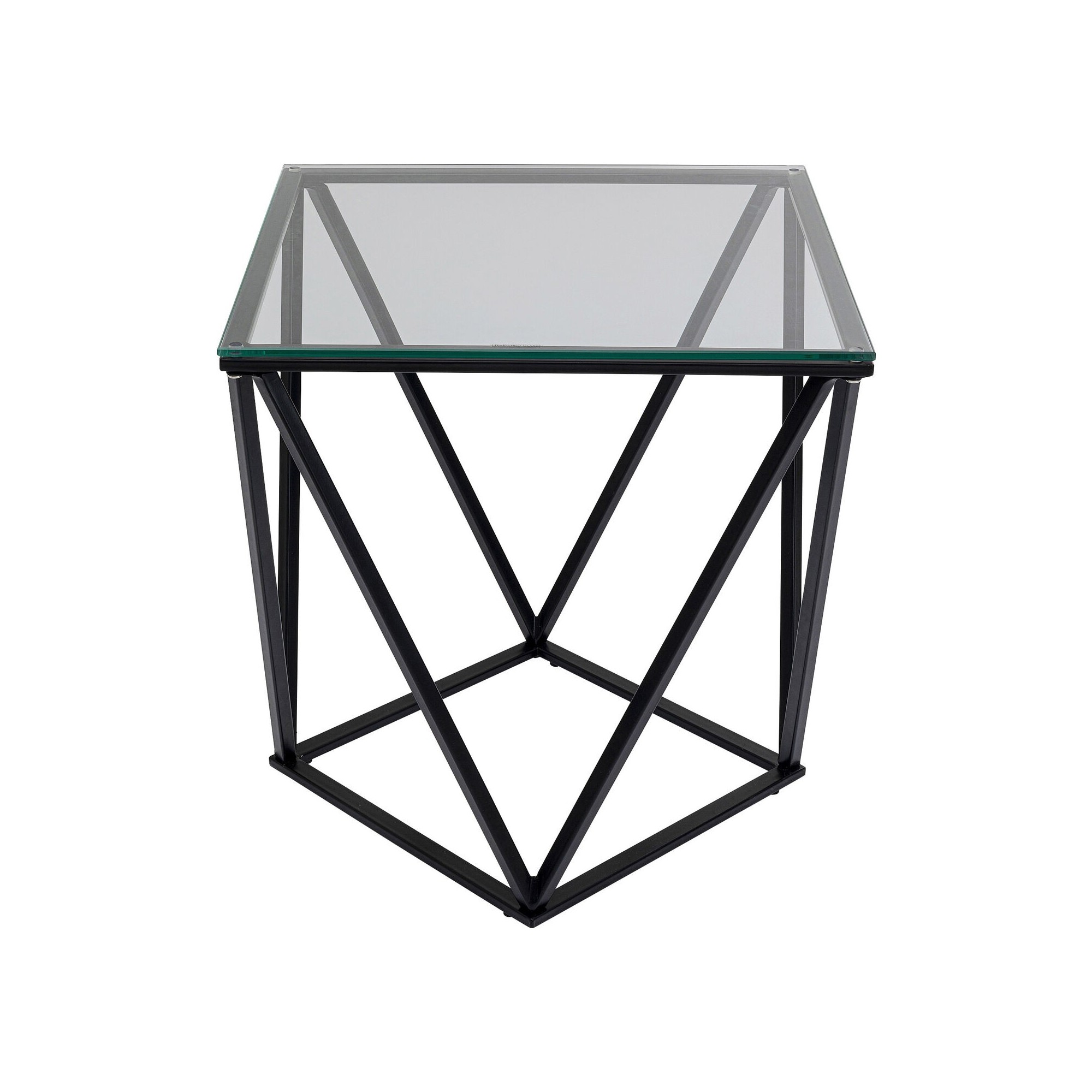 Table d'appoint Cristallo 50x50cm noire Kare Design