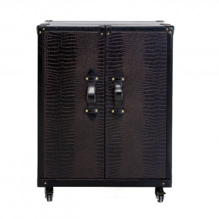 Bar-coffre Globetrotter croco 66cm Kare Design