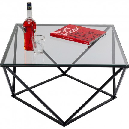 Table basse Cristallo 80x80cm noire Kare Design