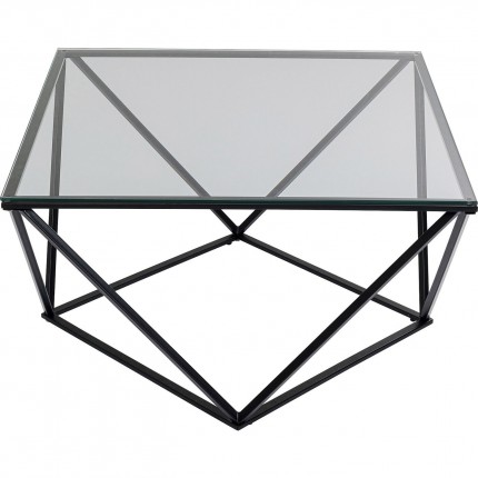 Table basse Cristallo 80x80cm noire Kare Design