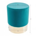 Tabouret Cherry turquoise et laiton Kare Design
