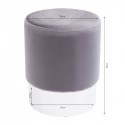 Tabouret Cherry gris clair et chrome Kare Design