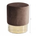 Tabouret Cherry marron et laiton Kare Design
