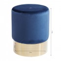 Tabouret Cherry bleu pétrole et laiton Kare Design