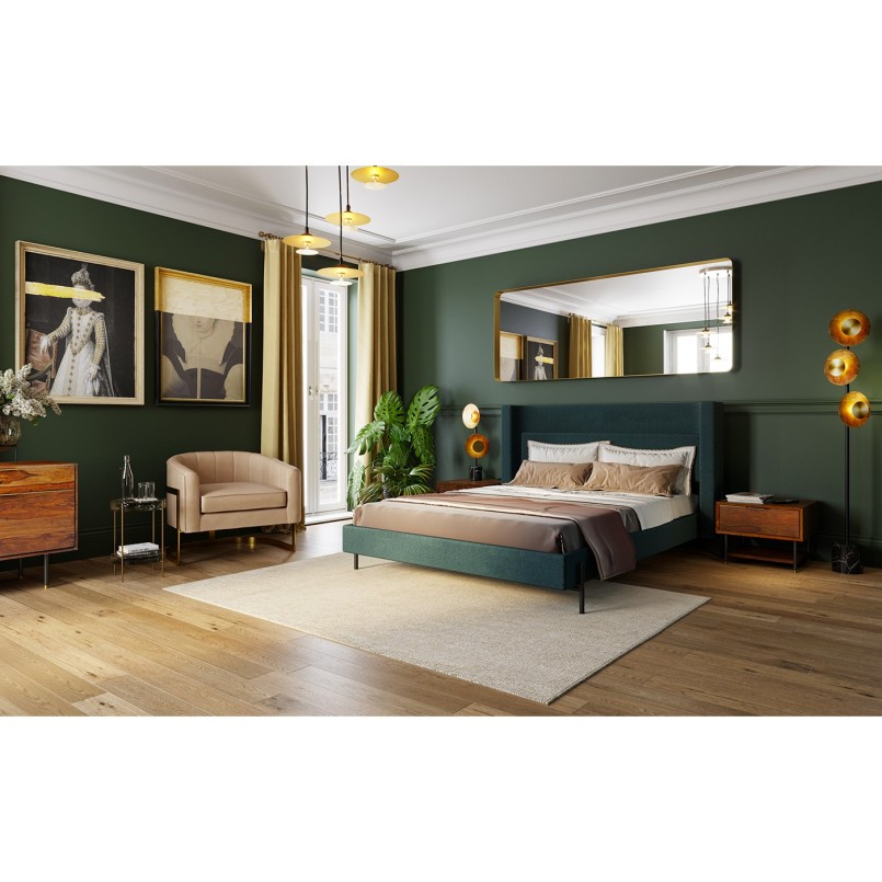 Mirror Curve Rectangular Brass 200x70cm Kare Design
