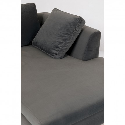 Canapé d'angle Gianna 270cm droite velours gris Kare Design