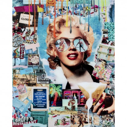 Tableau en verre Holiday in the 60s 120x150cm Kare Design