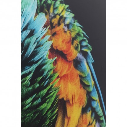 Tableau en verre perroquet 120x80cm Kare Design
