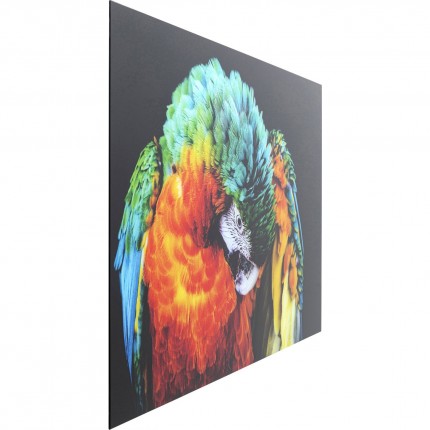 Tableau en verre perroquet 120x80cm Kare Design